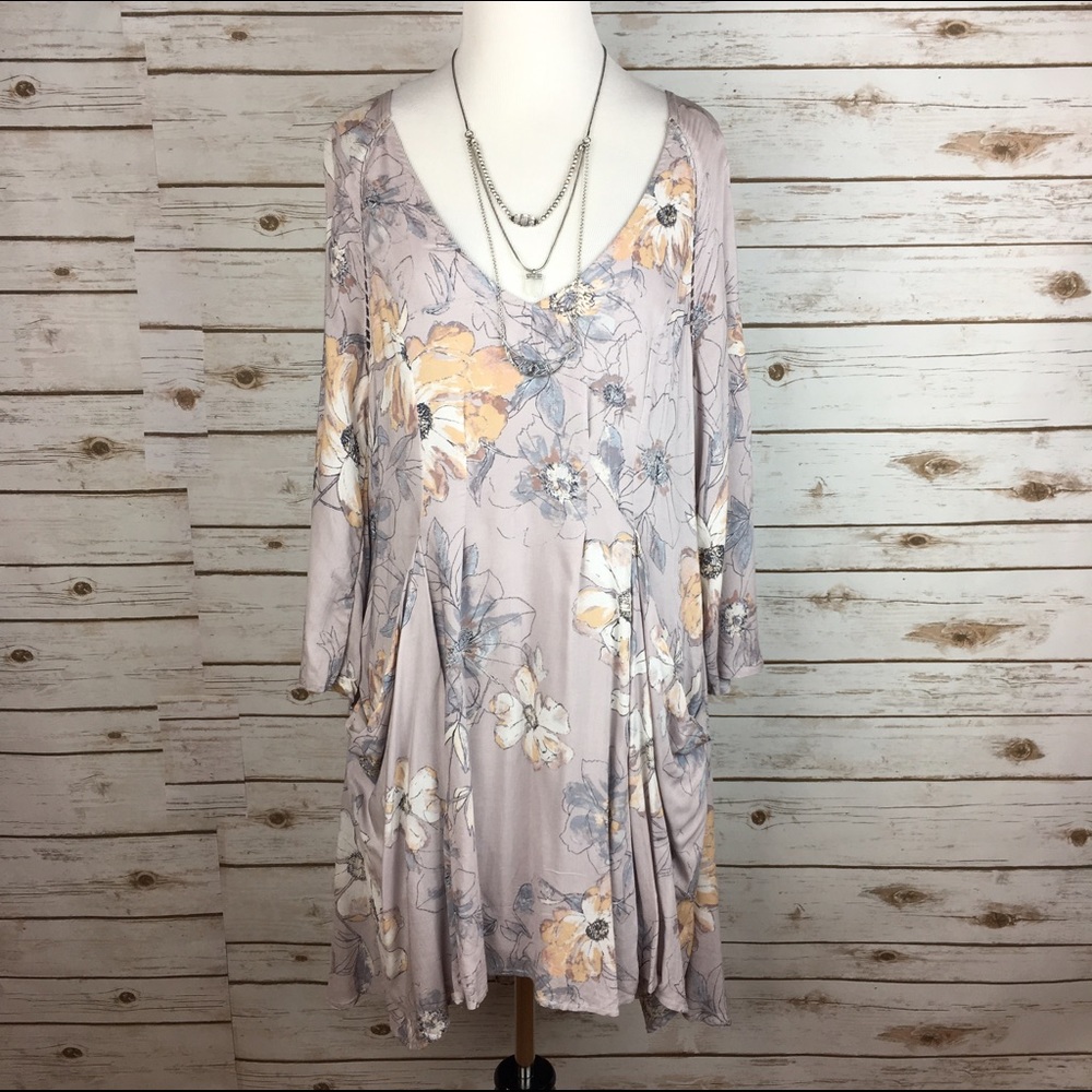 [Free People] Eyes On You Floral Trapeze Dress
